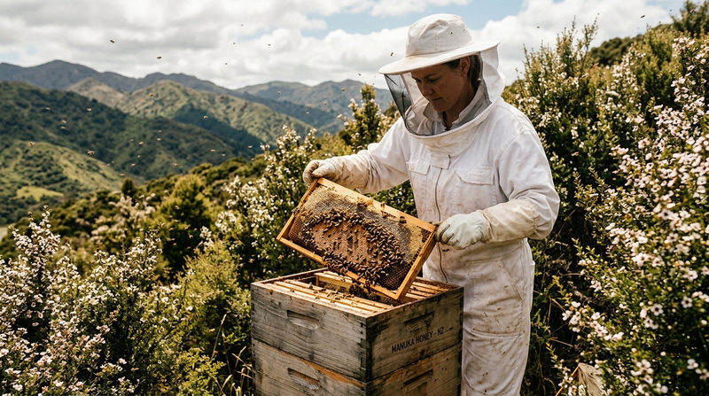 Quá trình sản xuất Mật Ong Manuka chuẩn New Zealand Chi tiết quá trình sản xuất Mật Ong Manuka từ tổ ong đến nhà máy