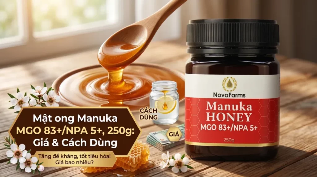 Mật ong Manuka MGO 83+/NPA 5+, 250g: Giá & Cách Dùng