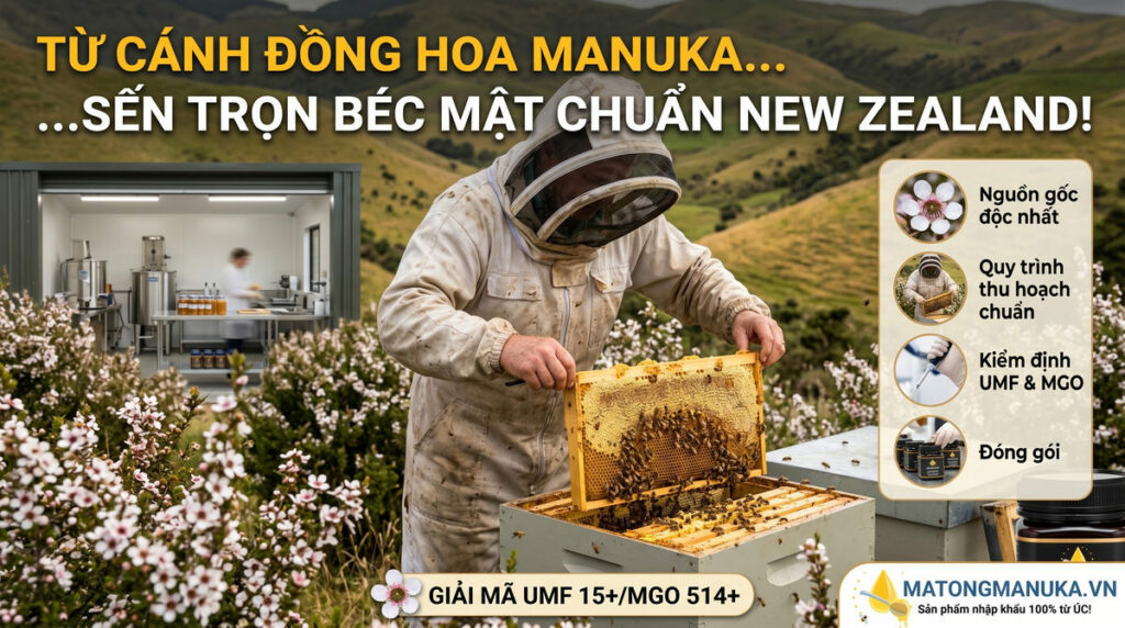 Quá trình sản xuất Mật Ong Manuka chuẩn Úc