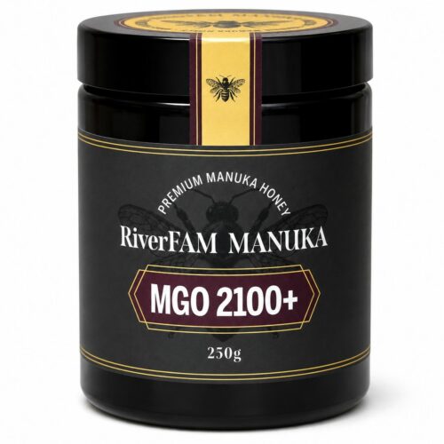 Mật ong Manuka RiverFAM MGO 2100+ 250g hộp thủy tinh
