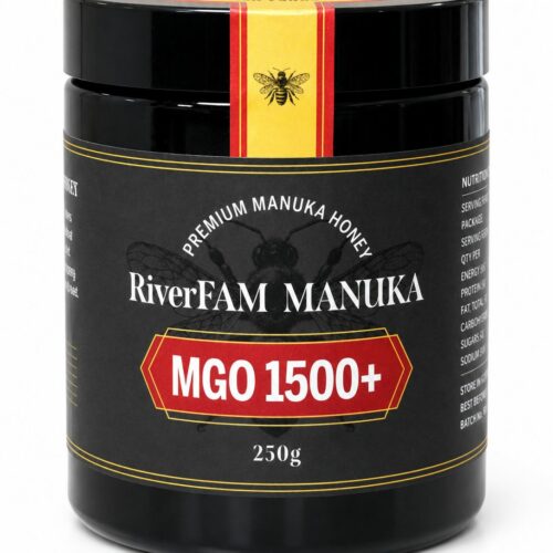 Mật ong Manuka RiverFAM MGO 1500+ 250g hộp thủy tinh