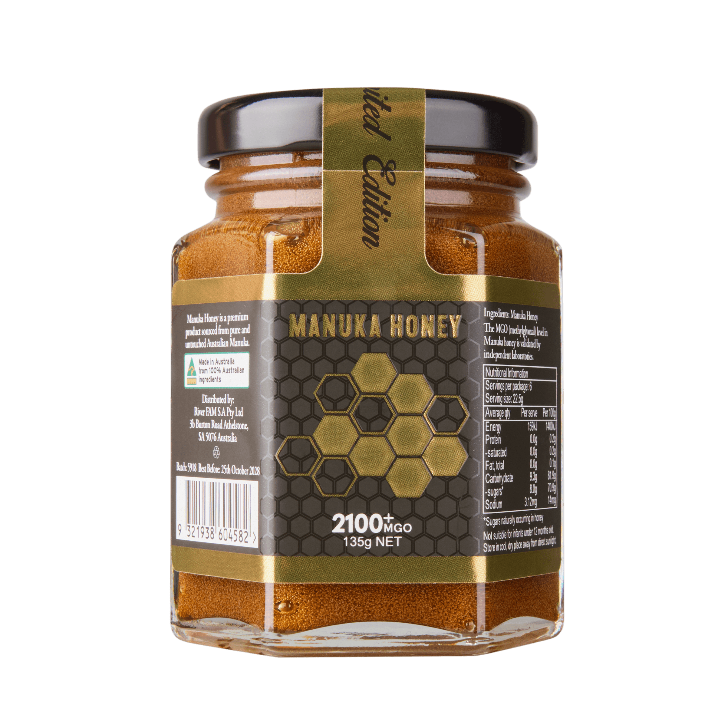 Mật ong Manuka RiverFAM 2100+ MGO 135g – Đỉnh MGO quý hiếm, chuẩn quà biếu thượng hạng Mật ong Manuka RiverFAM 2100+ MGO 135g