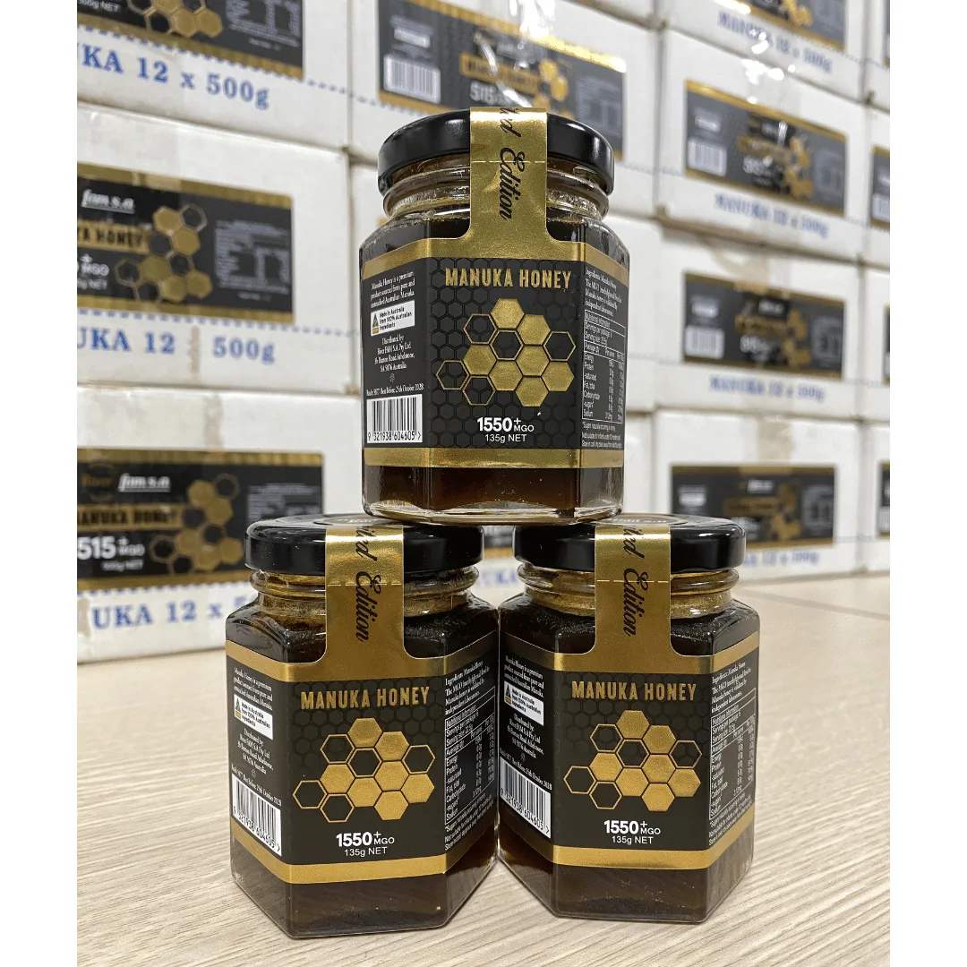 Mật ong Manuka RiverFAM 1550+ MGO 135g – Hũ thủy tinh Limited Edition cô đặc mạnh Mật ong Manuka RiverFAM 1550+ MGO 135g - hình chi tiết
